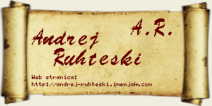 Andrej Ruhteski vizit kartica